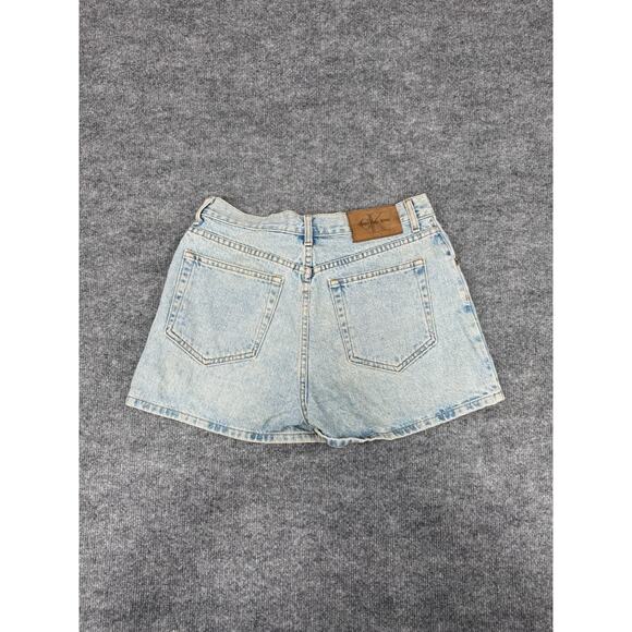 Vtg Calvin Klein High Waist Denim Shorts Y2K CK Jeans USA Made Enzyme Wash sz 9 - Picture 2 of 16